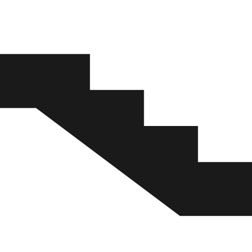 Steps 14 icon, solid style, from OSM Icons