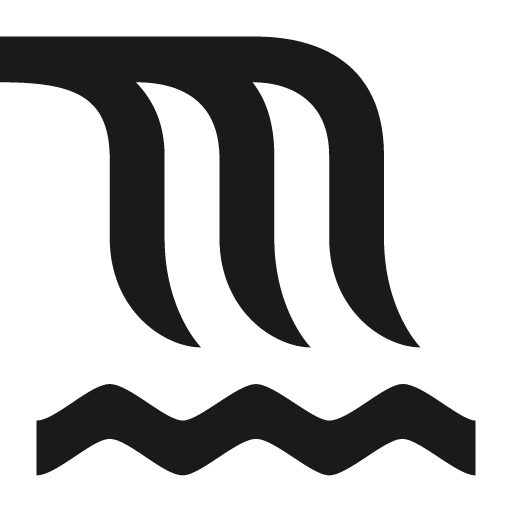 Waterfall 14 icon, solid style, from OSM Icons