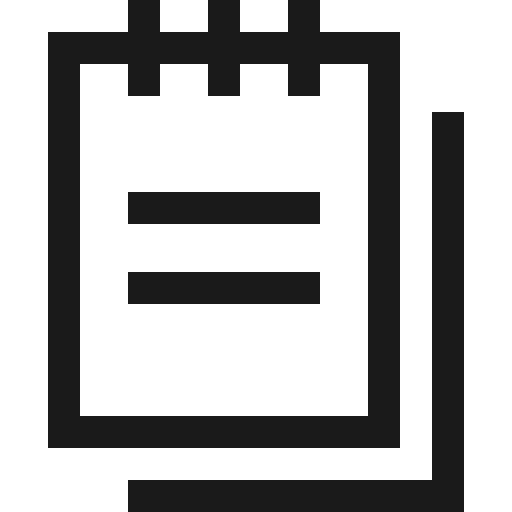 App notebook icon, solid style, from OpenSearch UI