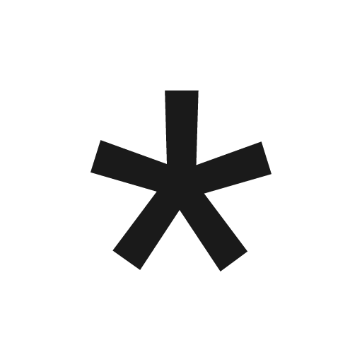 Asterisk icon, solid style, from OpenSearch UI