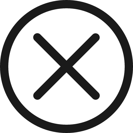 Cross in circle empty icon, solid style, from OpenSearch UI