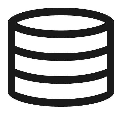 Database icon, solid style, from OpenSearch UI