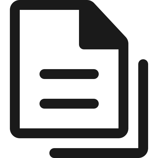 Documents icon, solid style, from OpenSearch UI