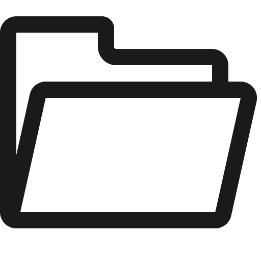 Folder open icon, solid style, from OpenSearch UI