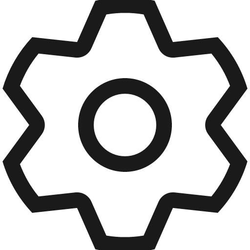 Gear icon, solid style, from OpenSearch UI
