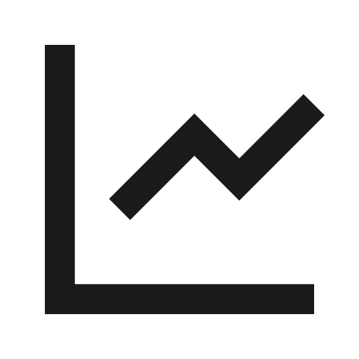 Line chart icon, solid style, from OpenSearch UI