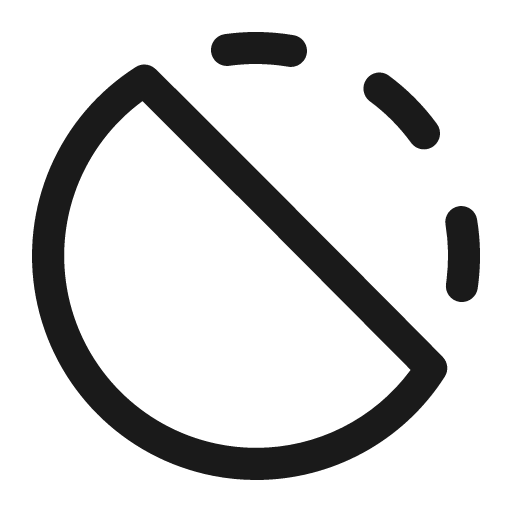 Partial icon, solid style, from OpenSearch UI