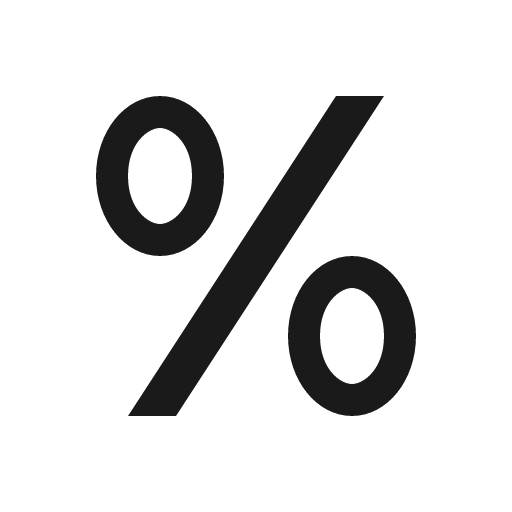 Percent icon, solid style, from OpenSearch UI