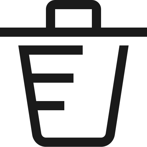Trash icon, solid style, from OpenSearch UI