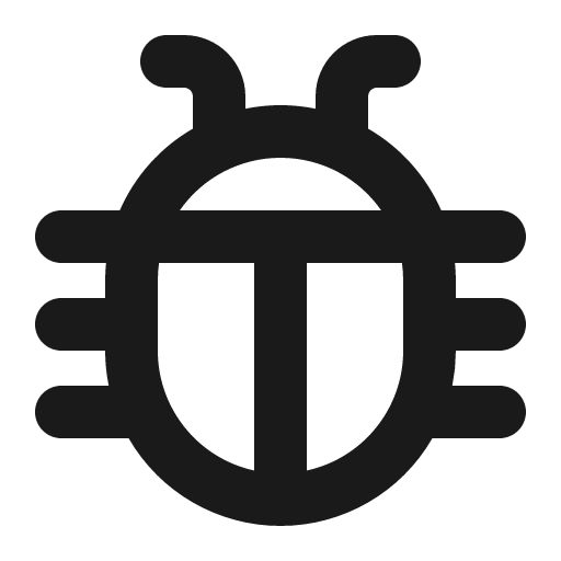 Bug icon, solid style, from Gitlab SVGs