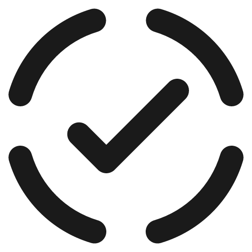 Check circle dashed icon, solid style, from Gitlab SVGs