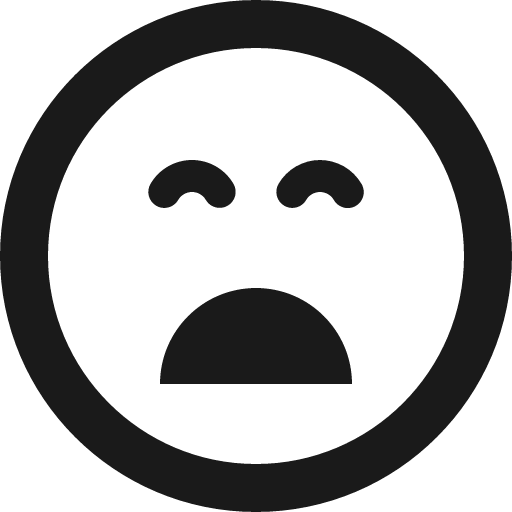 Face unhappy icon, solid style, from Gitlab SVGs