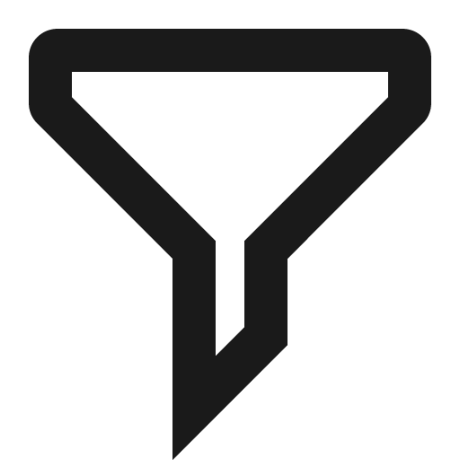 Filter icon, solid style, from Gitlab SVGs