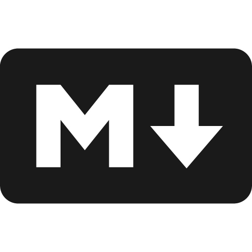 Markdown mark solid icon, filled style, from Gitlab SVGs