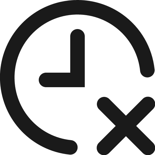 Time out icon, solid style, from Gitlab SVGs