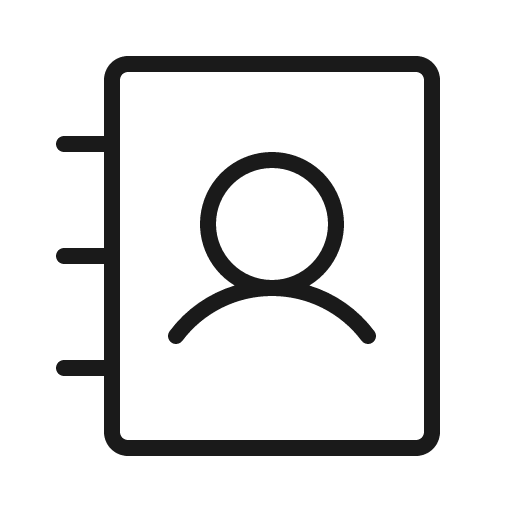 Address book thin icon, thin style, from Phosphor