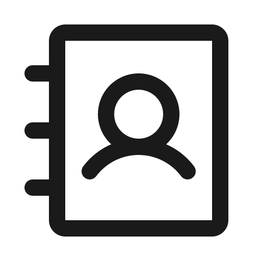 Address book icon, solid style, from Phosphor