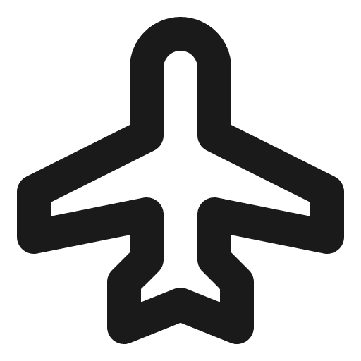 Airplane bold icon, bold style, from Phosphor