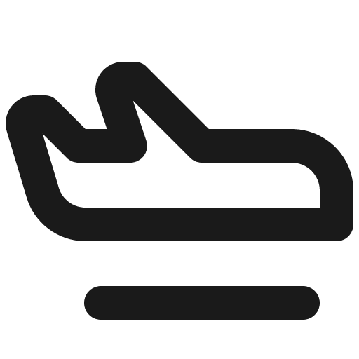 Airplane in flight bold icon, bold style, from Phosphor
