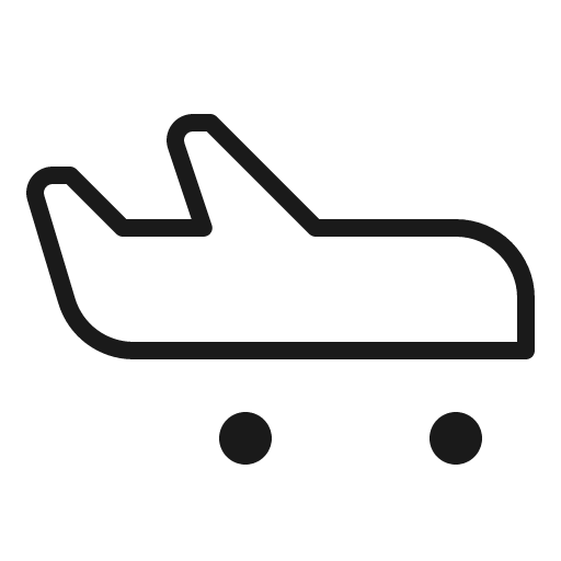 Airplane taxiing thin icon, thin style, from Phosphor