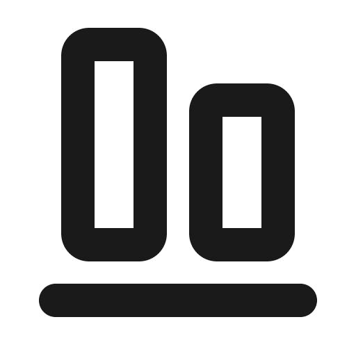 Align bottom bold icon, bold style, from Phosphor
