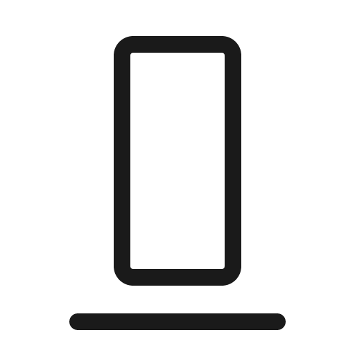 Align bottom simple light icon, light style, from Phosphor