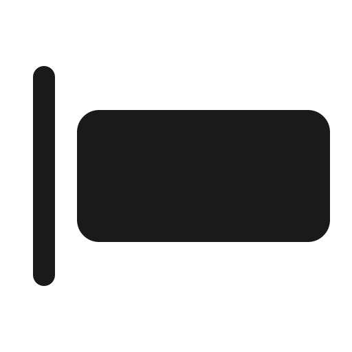 Align left simple fill icon, filled style, from Phosphor