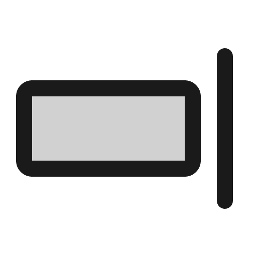 Align right simple duotone icon, two-tone style, from Phosphor