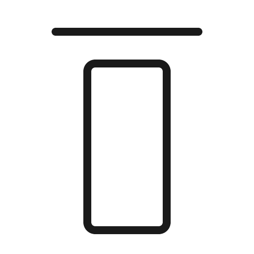 Align top simple thin icon, thin style, from Phosphor