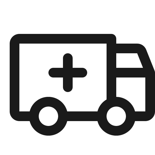 Ambulance icon, solid style, from Phosphor