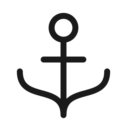 Anchor light icon, light style, from Phosphor