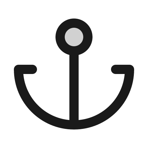 Anchor simple duotone icon, two-tone style, from Phosphor