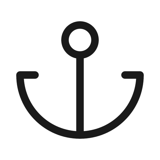 Anchor simple light icon, light style, from Phosphor