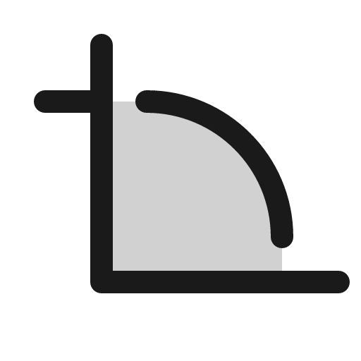 Angle duotone icon, two-tone style, from Phosphor