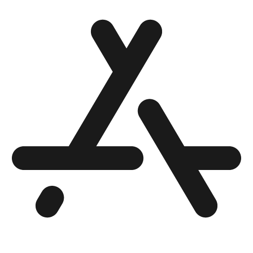 App store logo bold icon, bold style, from Phosphor