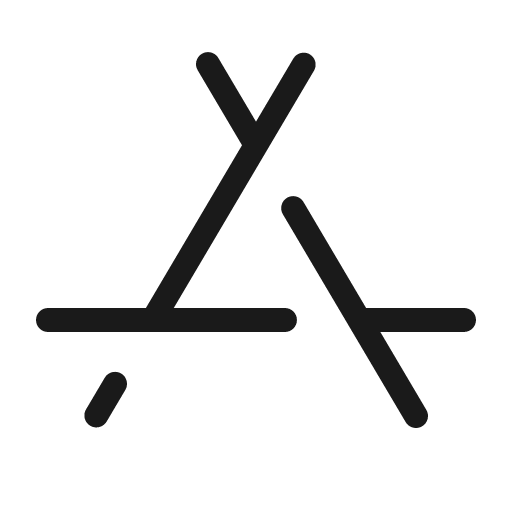 App store logo light icon, light style, from Phosphor