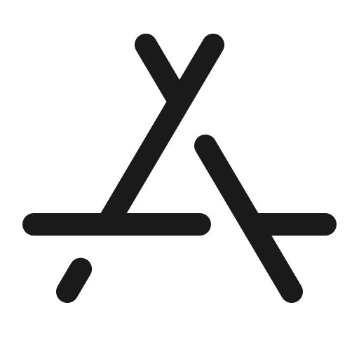 App store logo icon, solid style, from Phosphor