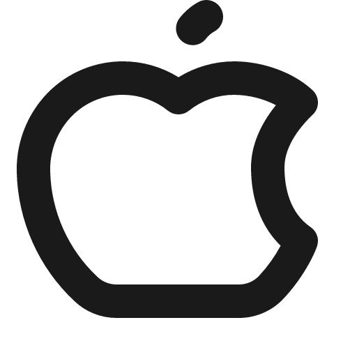 Apple logo bold icon, bold style, from Phosphor