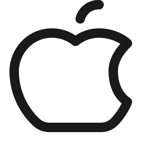 Apple logo icon, solid style, from Phosphor