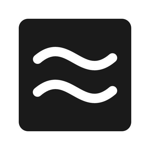 Approximate equals fill icon, filled style, from Phosphor
