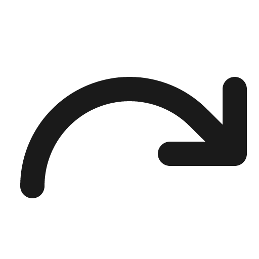 Arrow arc right bold icon, bold style, from Phosphor