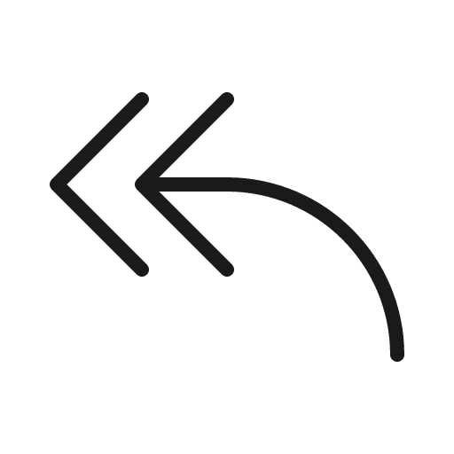 Arrow bend double up left thin icon, thin style, from Phosphor