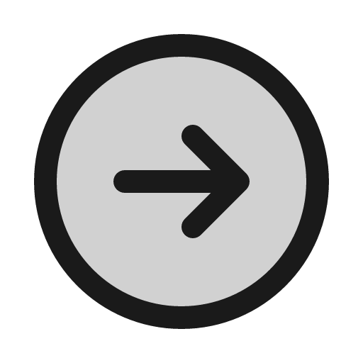 Arrow circle right duotone icon, two-tone style, from Phosphor
