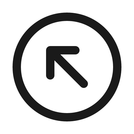 Arrow circle up left icon, solid style, from Phosphor