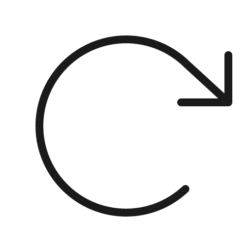 Arrow clockwise thin icon, thin style, from Phosphor