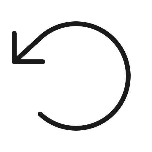 Arrow counter clockwise thin icon, thin style, from Phosphor