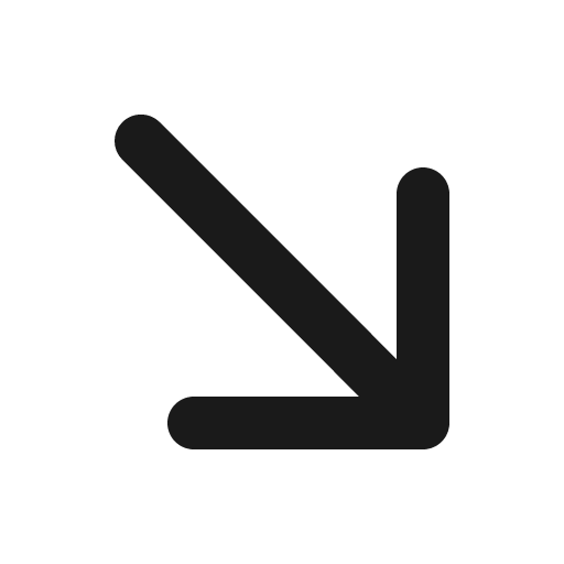 Arrow down right bold icon, bold style, from Phosphor