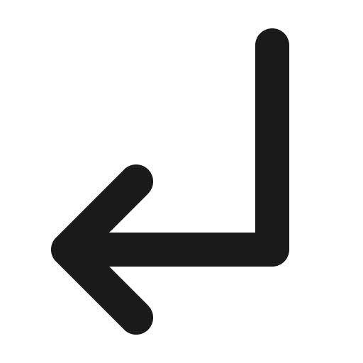 Arrow elbow down left bold icon, bold style, from Phosphor