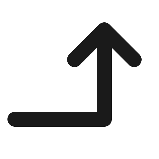 Arrow elbow right up bold icon, bold style, from Phosphor