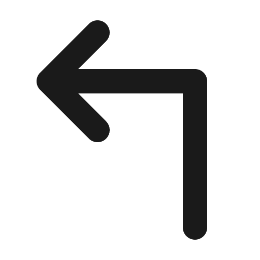 Arrow elbow up left bold icon, bold style, from Phosphor